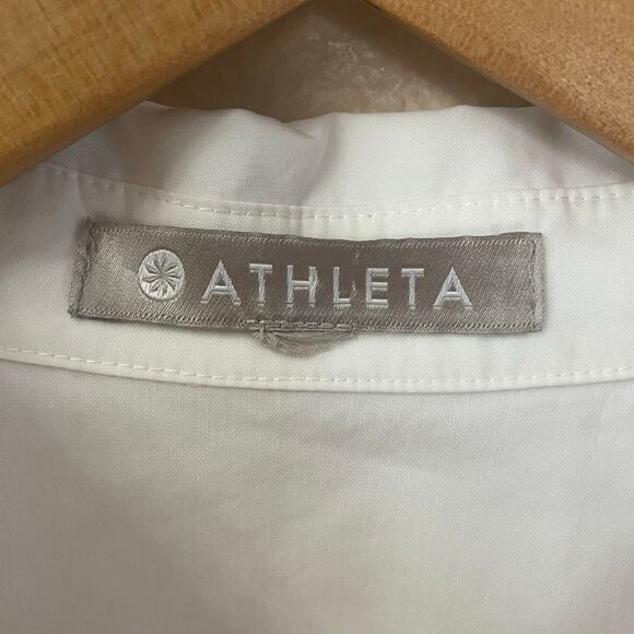 Athleta Nopa Side Slit Oversized White Button Up Shirt - Picture 6 of 6
